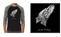LA Pop Art Prayer Hands Men's Raglan Word Art T-shirt